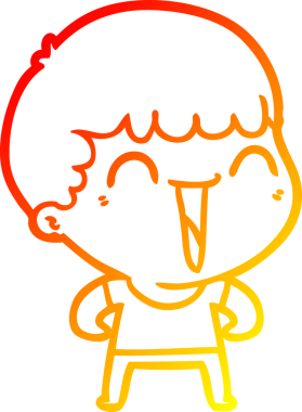 Bir insan tarafından çizilmiş mutlu bir adamın çizgi çizimi.