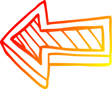 Bir insan tarafından çizilmiş bir çizgi filmin sıcak gradyan çizimi