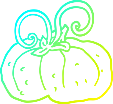 Bir insan tarafından çizilmiş bir kış kabağının soğuk gradyan çizimi