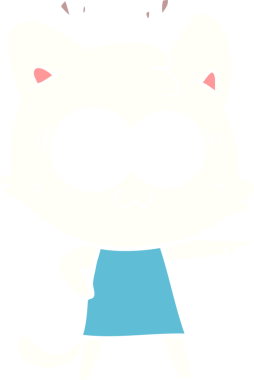 Bir insan tarafından çizilmiş düz renkli çizgi film.