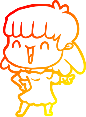 Bir insan tarafından çizilmiş bir karikatür kadın çizimi