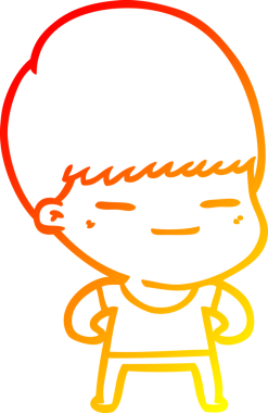 Bir insan tarafından çizilmiş kendini beğenmiş bir çizgi film karakteri çizimi.