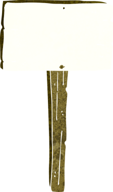 Bir insan tarafından çizilmiş çizgi tabela.