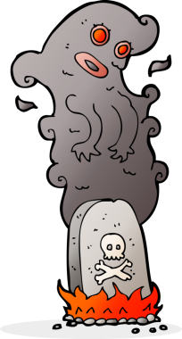 Bir insan tarafından çizilmiş perili bir mezar.