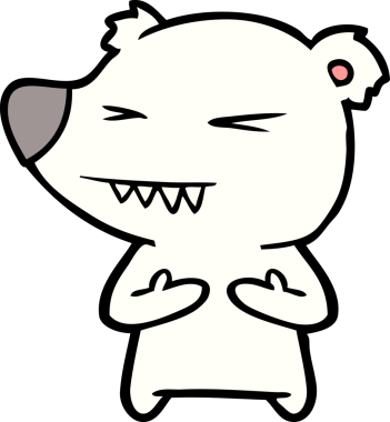 Bir insan tarafından çizilmiş kutup ayısı karikatürü