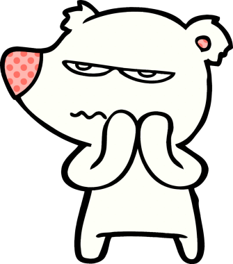 Bir insan tarafından çizilmiş kutup ayısı karikatürü