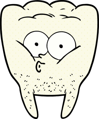 Bir insan tarafından çizilmiş bir çizgi film ıslık dişi.