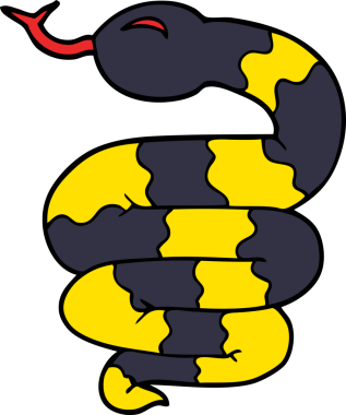 Bir insan tarafından çizilmiş karalama yılanı.