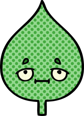 bir insan tarafından çizilmiş dışavurumsal yaprağın çizgi roman tarzı