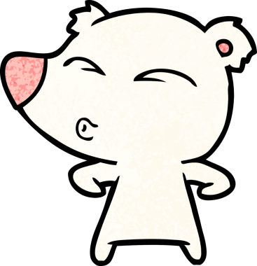 Bir insan tarafından çizilmiş kutup ayısı karikatürü