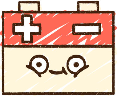 Bir insan tarafından çizilmiş pil tebeşiri.