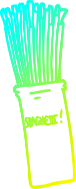 Bir insan tarafından çizilmiş bir makarna kavanozunun soğuk gradyan çizimi.