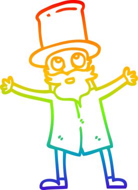 gökkuşağı gradyan çizimi bir insan tarafından çizilmiş bir Viktoryan çizgi