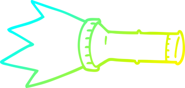 Bir insan tarafından çizilen elektrik fenerinin soğuk gradyan çizgisi.