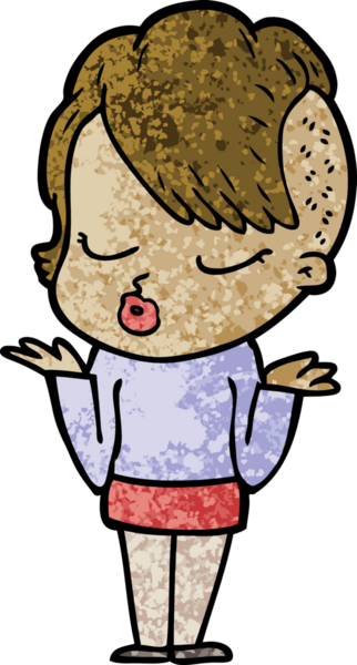 Bir insan tarafından çizilmiş güzel hippi kız.