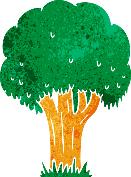 İnsan eliyle çizilmiş bir yaz ağacı karalaması.