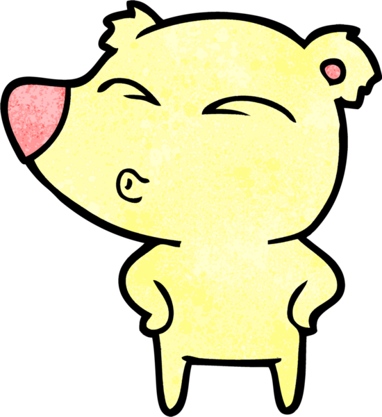 bir insan tarafından çizilmiş bir karikatür ıslık ayısı