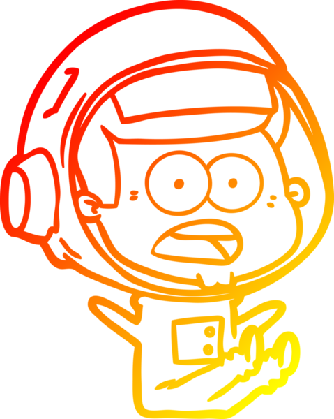 Bir insan tarafından çizilmiş bir çizgi film çizimi, astronotu şaşırttı.