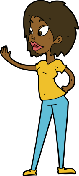 Bir insan tarafından çizilmiş karikatür kadın.