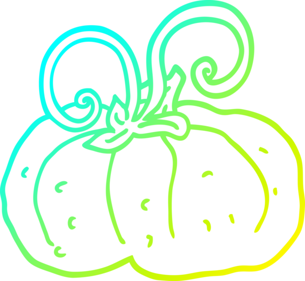 Bir insan tarafından çizilmiş bir kış kabağının soğuk gradyan çizimi