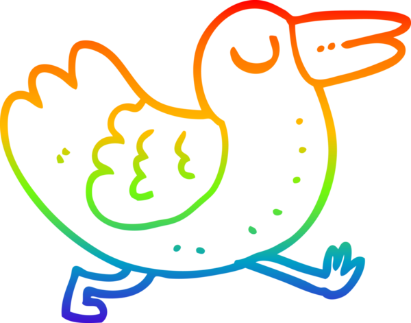 gökkuşağı gradyan çizimi Bir insan tarafından çizilmiş bir çizgi kuş