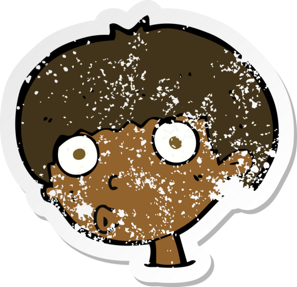 İnsan tarafından çizilmiş bir karikatürün gerilimli yapıştırması.