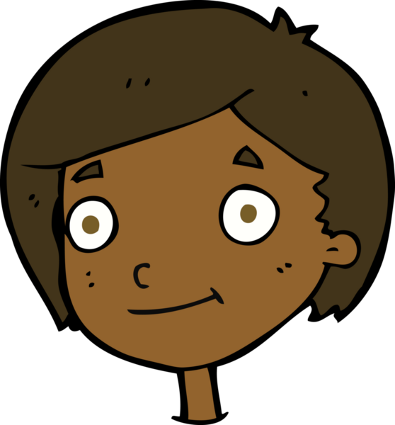 Bir insan tarafından çizilmiş mutlu çocuk çizgi filmi.