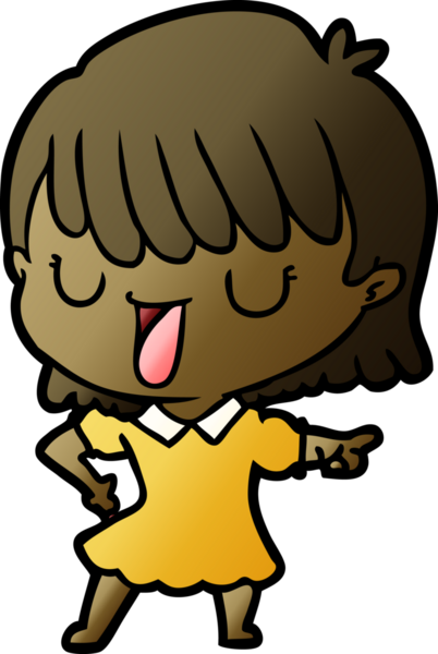 Bir insan tarafından çizilmiş karikatür kadın.