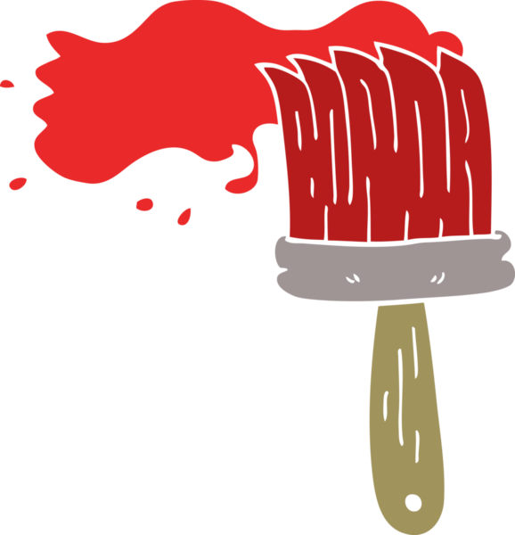 Bir insan tarafından çizilmiş karalama boya fırçası.