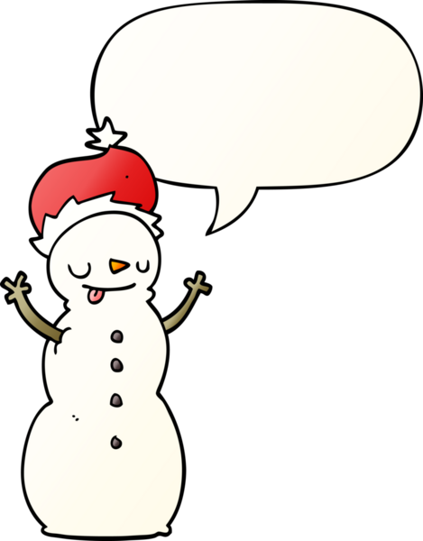 bir insan tarafından çizilmiş konuşma baloncuklu kardan adam çizgi filmi.