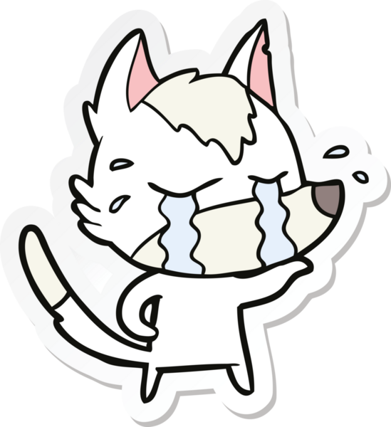 Bir insan tarafından çizilmiş bir karikatür çıkartması.