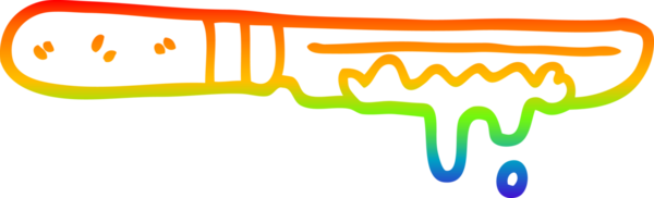 Bir insanın çizdiği tereyağı bıçağının çizimi.