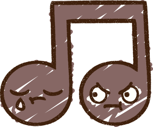 Bir insan tarafından çizilen Müzik Notu Tebeşiri