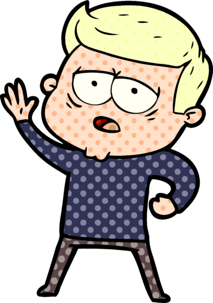 Bir insan tarafından çizilmiş yorgun bir adam.