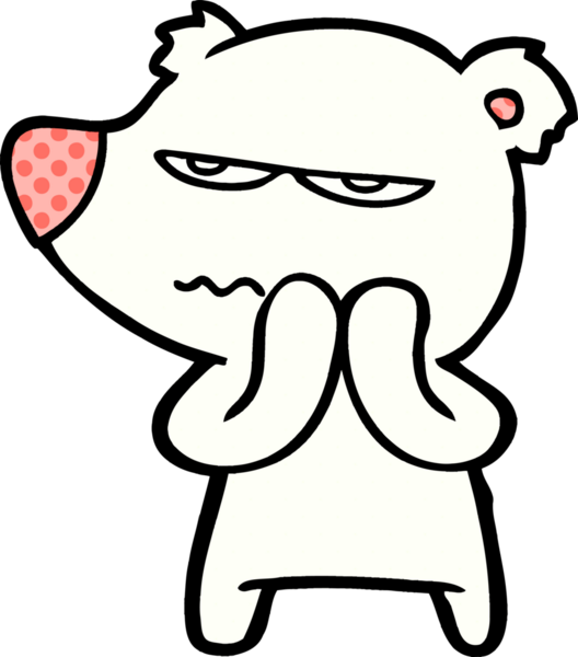 Bir insan tarafından çizilmiş kutup ayısı karikatürü