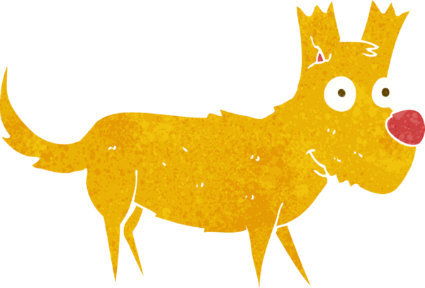 Bir insan tarafından çizilmiş küçük sevimli bir köpek.