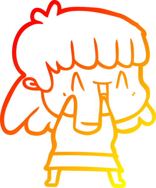 Bir insan tarafından çizilmiş bir karikatür kadın çizimi