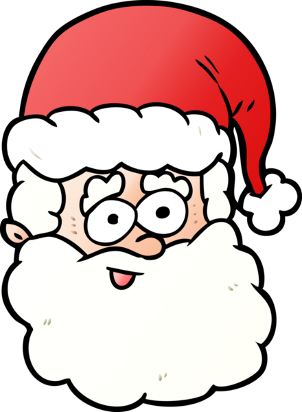 Bir insan tarafından çizilmiş Noel Baba çizgi filmi.