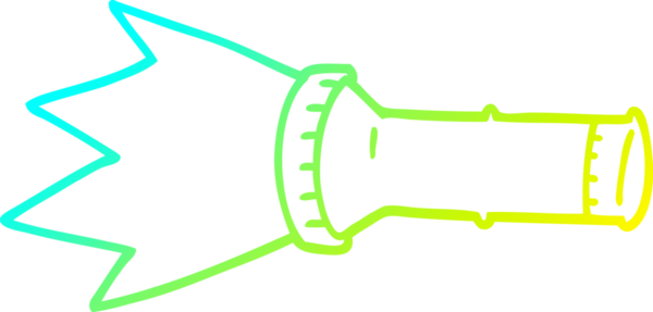 Bir insan tarafından çizilen elektrik fenerinin soğuk gradyan çizgisi.