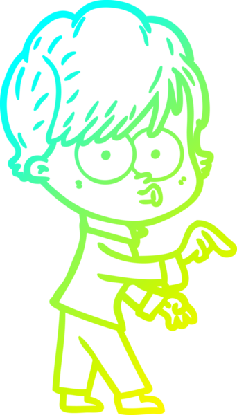 Bir insan tarafından çizilmiş bir karikatür kadın çizimi.