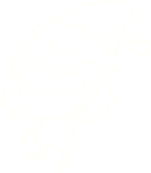 Bir insan tarafından çizilen Xmas Elf Tebeşiri