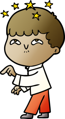 çizgi film bir insan tarafından çizilmiş hayret verici çocuk.