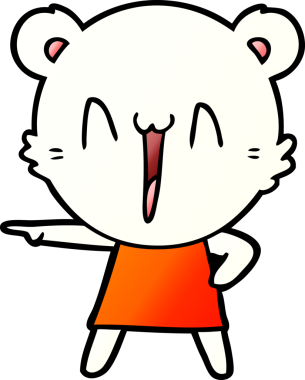 Bir insan tarafından çizilmiş kutup ayısı karikatürü