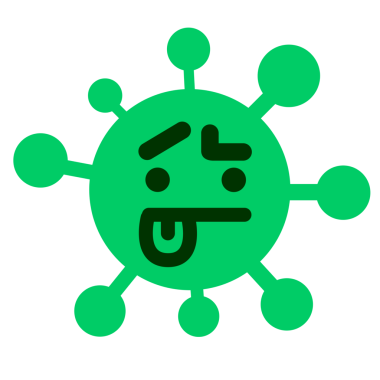 bir insan tarafından çizilmiş belirsiz bir virüs.