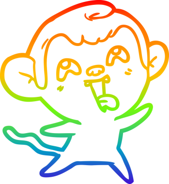 gökkuşağı gradyan çizgisi insan tarafından çizilmiş çılgın bir çizgi maymun çizimi