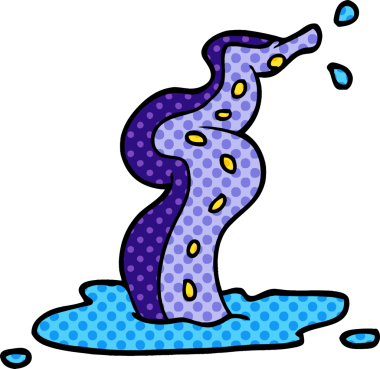 Bir insan tarafından çizilmiş karalama ürkütücü dokunaç.