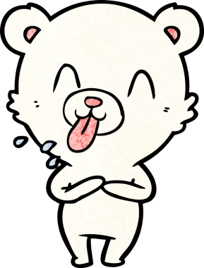 Bir insan tarafından çizilmiş kutup ayısı karikatürü