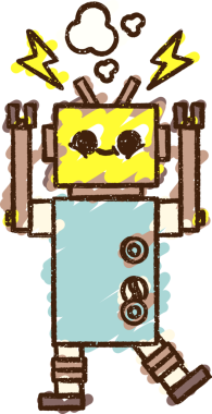 Bir insan tarafından çizilen Çılgın Robot Tebeşiri