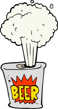 Bir insan tarafından çizilmiş bira kutusu.