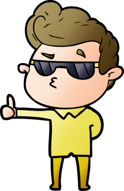 Bir insan tarafından çizilmiş havalı bir çizgi film.